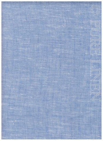  Fabric Article 106003B Herringbone Persian Blue  185 gsm