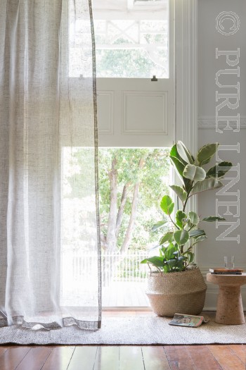 Copenhagen - 100% sheer linen curtains