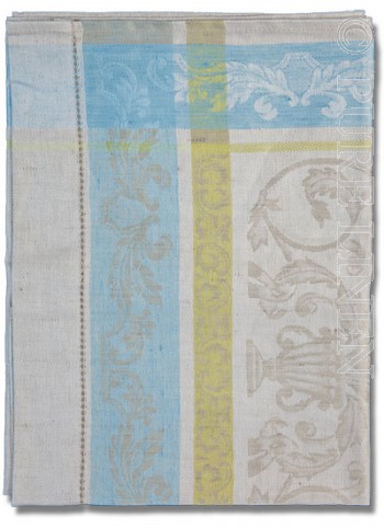 Runner French Motif Blue/Green by PURE LINEN