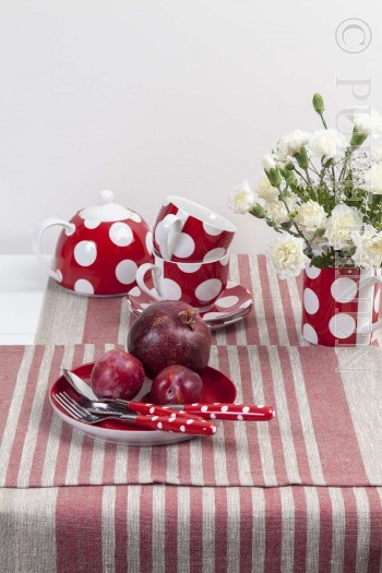 Marta Placemat Collection-Red Stripes
