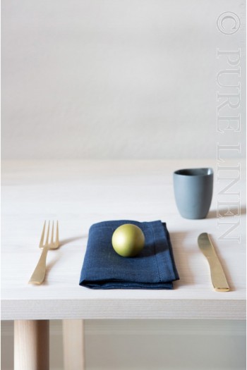 In Style Napkins Single Hem Stitched Colour French Navy