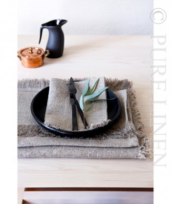 Planet Earth Placemats Plain Colour Natural Flax Eco Raw Natural Flax Size 35x50 Composition 100% Linen Proudly Hand Made in Perth AU