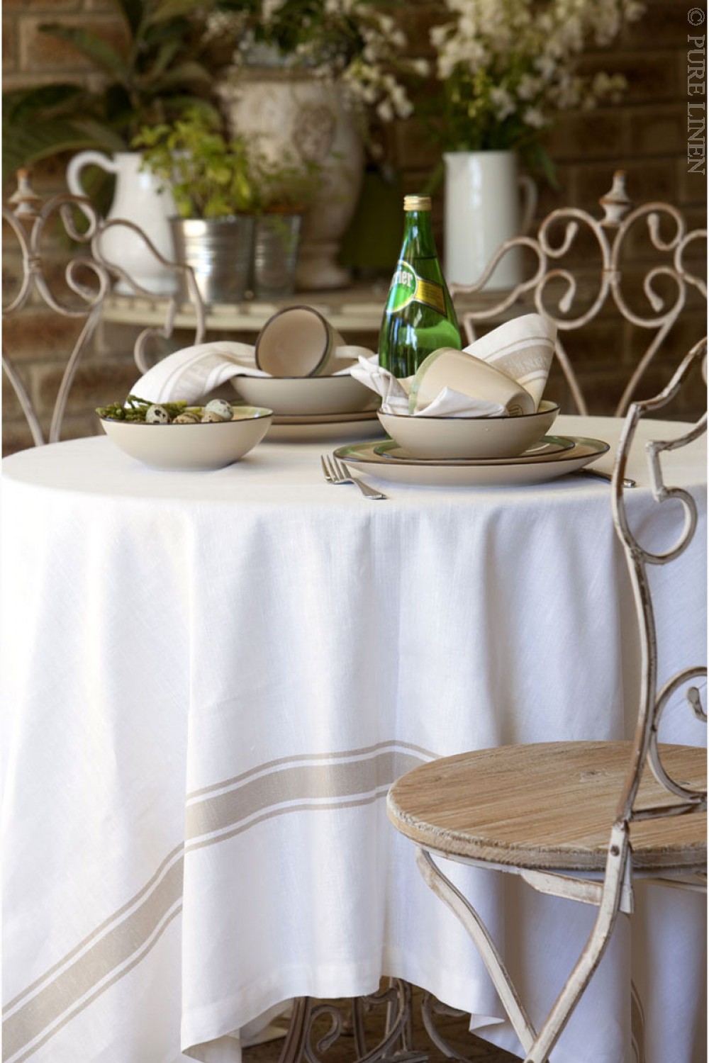 PURE LINEN luxurious linen products & fabrics PURE LINEN Signature Napery  Collection - Cotton-Linen Table Linen