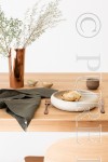 AMALFI pewter linen napery