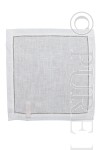 Silver Birch Cocktail Napkins Hemstitched Colour Optical White